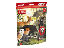 Фигурка KONIK Пакетик-сюрприз Лесные животные, 2 фигурки