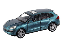 Машина "АВТОПАНОРАМА" Porsche Cayenne S, голубой, 1/32, свет, звук, инерция, в/к 17,5*13,5*9 см