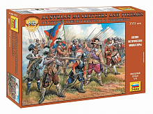 Сборные солдатики ZVEZDA Австрийские мушкетеры и пикинеры XVII века, 1/72
