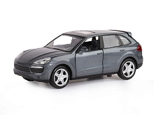 Машина "АВТОПАНОРАМА" Porsche Cayenne S, серый, 1/32, свет, звук, инерция, в/к 17,5*13,5*9 см