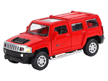 Машина "АВТОПАНОРАМА" Hummer H3, красный, 1/43, инерция, в/к 17,5*12,5*6,5 см