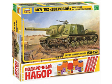 Сборная модель ZVEZDA Советский истребитель танков ИСУ-152 "Зверобой", подарочный набор, 1/35
