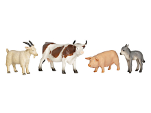Фигурка KONIK набор животных фермы: козел, овца, осел, корова