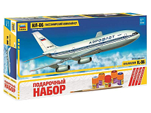 Сборная модель ZVEZDA Пассажирский авиалайнер Ил-86, подарочный набор, 1/144