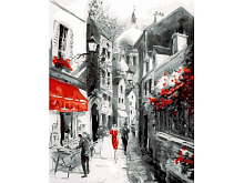 Картина по номерам 40х50 Улочка старого города (21 цвет)
