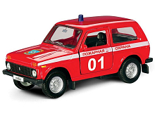 Машина Autotime "LADA 4x4" пожарная охрана 1:36
