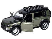 Машина "АВТОПАНОРАМА" Land Rover Defender 110, 1/43, оливковый, инерция, в/к 17,5*12,5*6,5 см