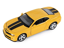 Машина "АВТОПАНОРАМА" Chevrolet Camaro SS, желтый, 1/32, свет, звук, инерция, в/к 17,5*13,5*9 см