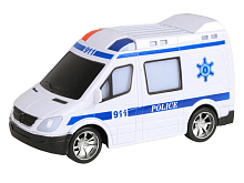 Радиоуправляемая машина AUTODRIVE "Полиция", 1/18, белый, 27MHz, свет, в/к, 28*11*19,2см