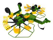 Прицеп для трактора Double Eagle двойная роторная валковая косилка 1:16