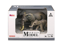 Набор фигурок животных MASAI MARA MM211-113 серии "Мир диких животных": Семья слонов, 2 пр.