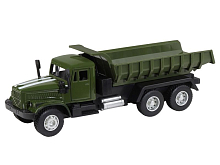 Машина "АВТОПАНОРАМА" "Грузовик", хаки зеленый, 1/32, свет, звук, инерция, в/к 24*8*10 см