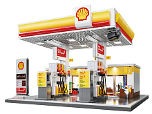 Конструктор CaDA автозаправочная станция Shell (1309 деталей)