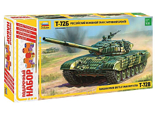 Сборная модель ZVEZDA Российский основной танк с активной броней Т-72Б, подарочный набор, 1/35