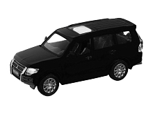 Машина "АВТОПАНОРАМА" Mitsubishi Pajero 4WD Tubro, черный, 1/43, инерция, в/к 17,5*12,5*6,5 см