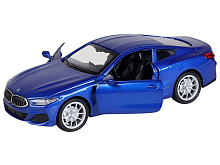 Машина "АВТОПАНОРАМА" BMW M850i Coupé, 1/44, синий, инерция, откр. двери, в/к 17,5*12,5*6,5 см