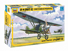 Сборная модель ZVEZDA Советский истребитель АНТ-5 (И-4, И-42), 1/72