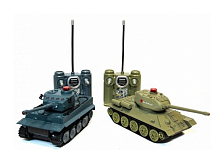 Р/У танковый бой Huan Qi Т-34 и Tiger 1:32 2.4G (два танка, з/у, акк)