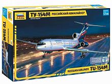 Сборная модель ZVEZDA Российский авиалайнер ТУ-154М, 1/144