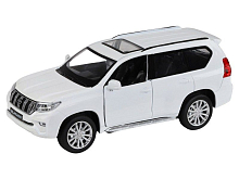 Машина "АВТОПАНОРАМА" Land Cruiser Prado, белый, 1/32, свет, звук, инерция, в/к 17,5*13,5*9 см