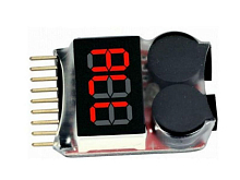 Тестер-сигнализатор разрядки Li-Po (1-8 банок)