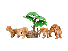 Набор фигурок животных MASAI MARA MM201-007 серии "Мир диких животных": Семья ягуаров, 6 пр.