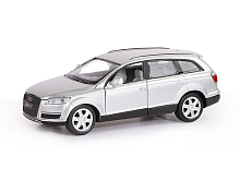 Машина "АВТОПАНОРАМА" Audi Q7, серебряный, 1/32, свет, звук, инерция, в/к 17,5*13,5*9 см