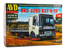 Сборная модель AVD Внутризаводской транспорт ПАЗ-3205 ВЗТ 0-11, 1/43