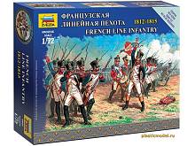 Сборные солдатики ZVEZDA Наполеоника: Французская линейная пехота, 1/72