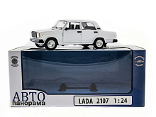 Машина "АВТОПАНОРАМА" ВАЗ 2107,1/24, Pull Bаck механизм, в/к 10*12*22 cм