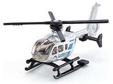 Вертолет Siku 0807 Полиция 1/55, 7.5 см, серебристый