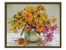 Картина мозаикой с нанесенной рамкой 40х50 КРАСКИ ЛЕТА (36 цветов)