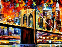Картина по номерам 40х50 Бруклинский мост (24 цвета)