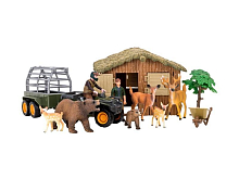 Набор фигурок животных MASAI MARA ММ205-057 серии "На ферме": Ферма игрушка 14 пр.