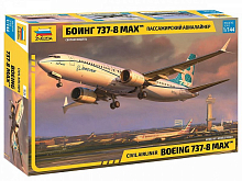Сборная модель ZVEZDA Пассажирский авиалайнер Боинг 737-8 MAX, 1/144