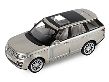 Машина "АВТОПАНОРАМА" 2013 Range Rover, золотой, 1/34, свет, звук, инерция, в/к 17,5*13,5*9 см