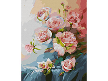 Картина по номерам с цветной схемой 40х50 РОМАНОВ Р. РОЗОВОЕ УТРО (28 цветов)