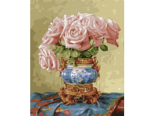 Картина по номерам 40х50 Бузин. Восточные розы (28 цветов)
