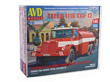 Сборная модель AVD Tatra-111R пожарная автоцистерна, 1/43