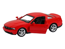 Машина "АВТОПАНОРАМА" Ford Mustang GT, красный, 1/43, инерция, откр. двери, в/к 17,5*12,5*6,5 см