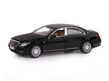 Машина "АВТОПАНОРАМА" Mercedes-Benz S600, черный, 1/32, свет, звук, инерция, в/к 17,5*13,5*9 см
