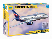Сборная модель ZVEZDA Региональный пассажирский авиалайнер Superjet 100, 1/144