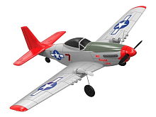 Радиоуправляемый самолет Volantex RC Mustang 400мм (красный) 2.4G 2ch LiPo RTF with Gyro