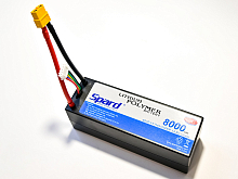 Аккумулятор Li-Po Spard 8000mAh, 14.8V, 50C,  XT60,  Hardcase для автомоделей 1/10, 1/8