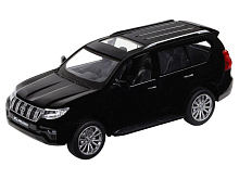 Машина "АВТОПАНОРАМА" Land Cruiser Prado, черный, 1/32, свет, звук, инерция, в/к 17,5*13,5*9 см