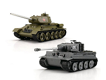 Радиоуправляемый танковый бой Torro Т34/85 и Tiger 1 1/30, RTR