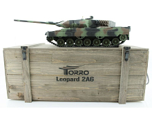 Р/У танк Taigen 1/16 Leopard 2 A6 (Германия) САМО 2.4G RTR, деревянная коробка