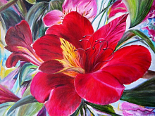 Картина мозаикой 15х20 ПЕРУАНСКАЯ ЛИЛИЯ (13 цветов)