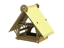Сборная деревянная модель СВМодель. Кормушка для птиц, 45 деталей