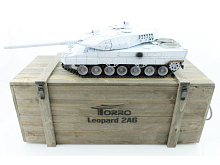 Р/У танк Taigen 1/16 Leopard 2 A6 (Германия) UN 2.4G RTR, деревянная коробка